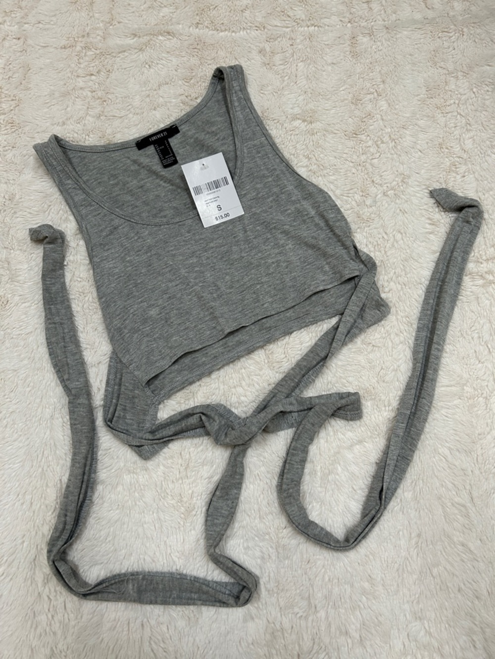 Forever 21 crop top tank with tie